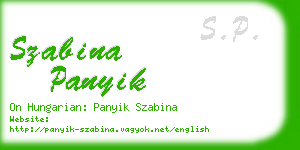 szabina panyik business card